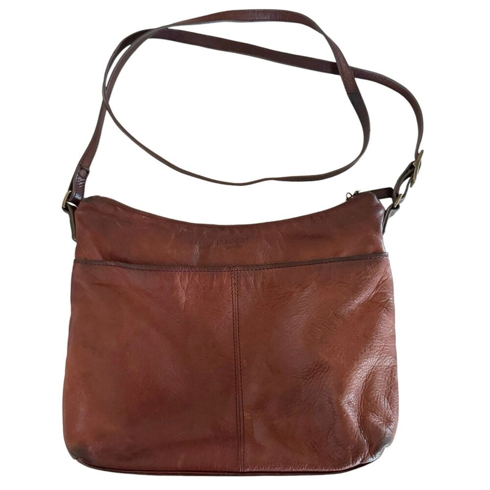 Margot Women Brown Leather Crossbody Purse Classic Simple